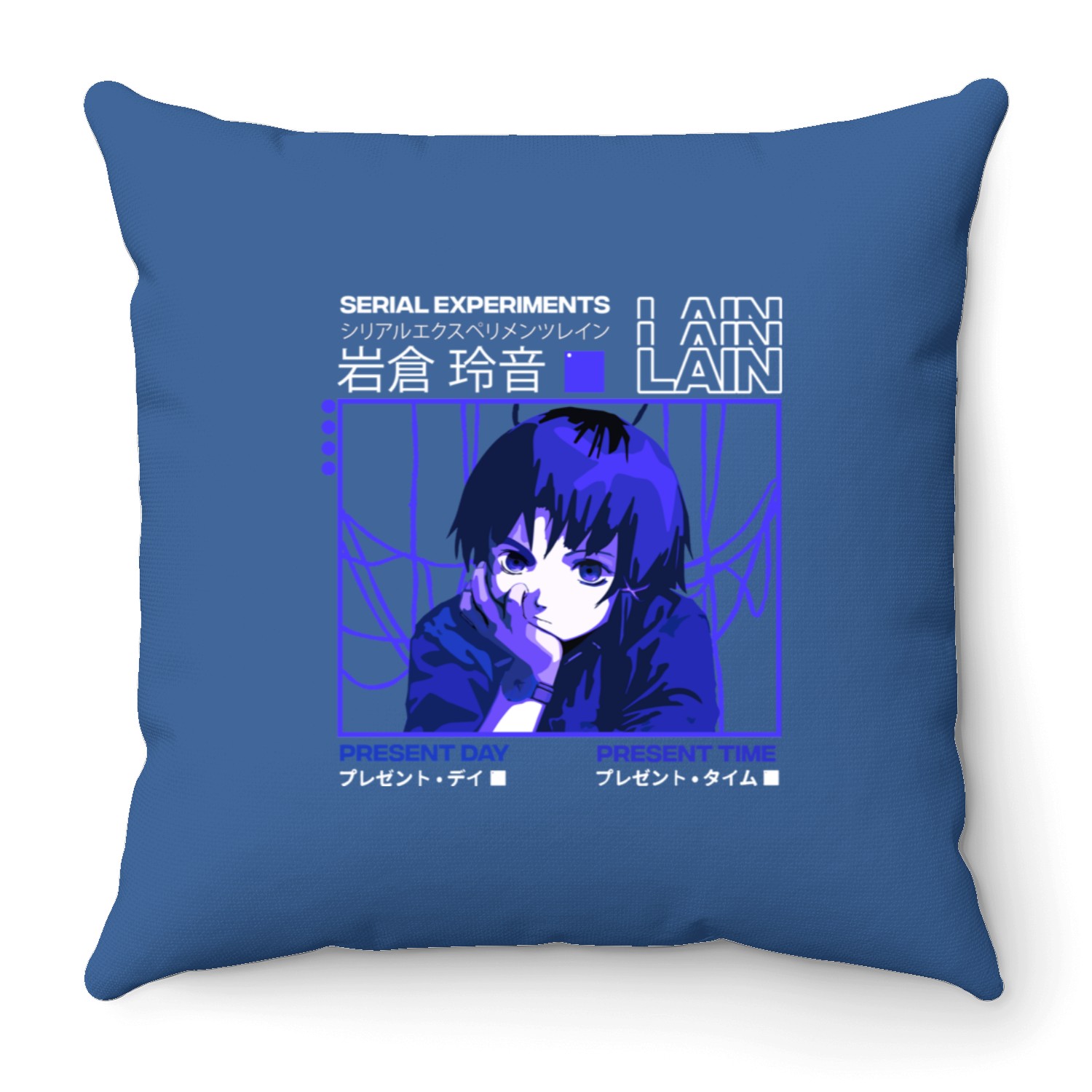 Serial Experiments Lain Darker Throw Pillows